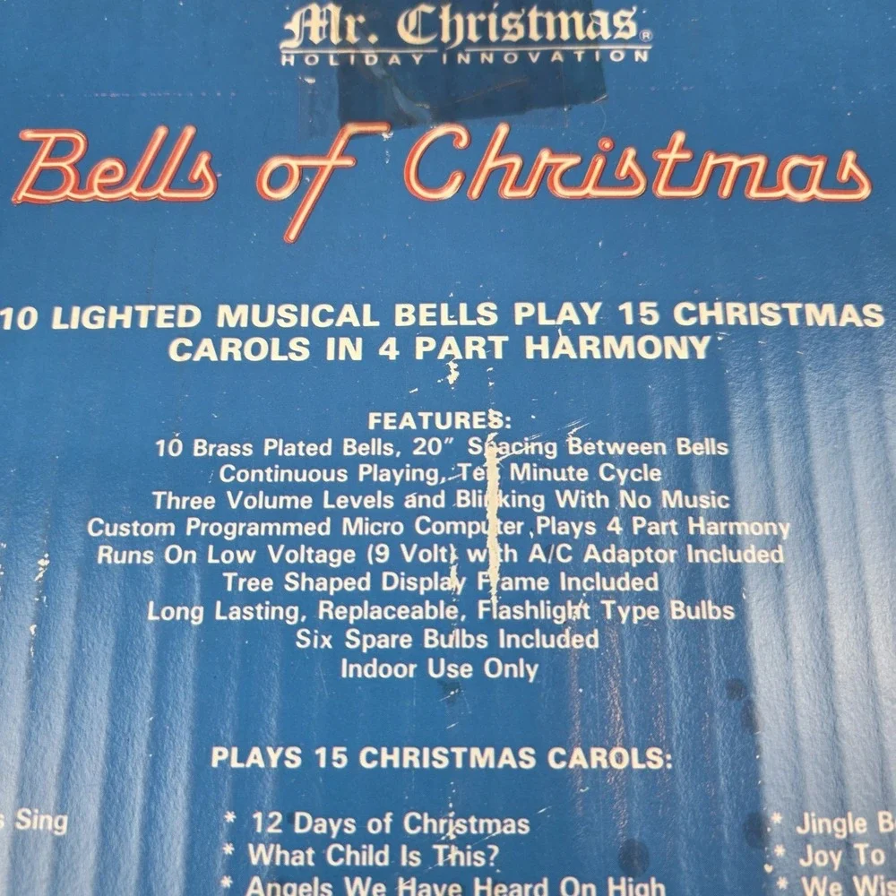 Vintage Mr.‎ Christmas Bells of Christmas Musical Lighted Bells 15 Carols VIDEO